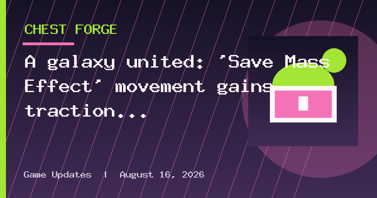 A galaxy united: ‘Save Mass Effect’ movement gains traction with petition