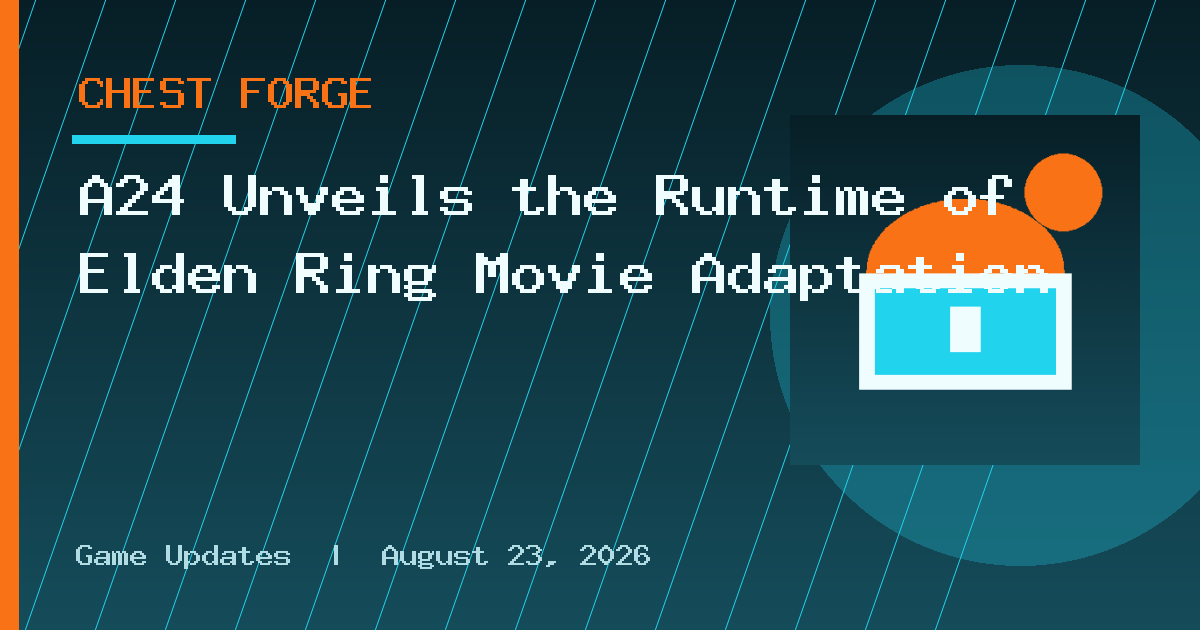 A24 Unveils the Runtime of Elden Ring Movie Adaptation
