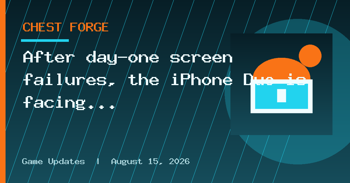 After day-one screen failures, the iPhone Duo is facing more durability