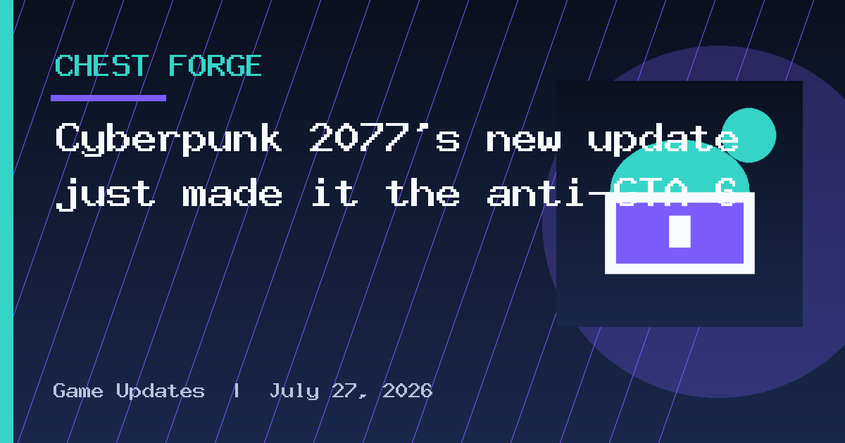 Cyberpunk 2077's new update just made it the anti-GTA 6