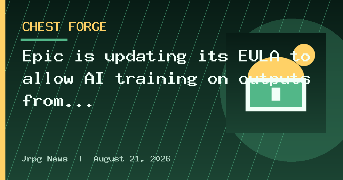 Epic is updating its EULA to allow AI training on outputs from Unreal Engine