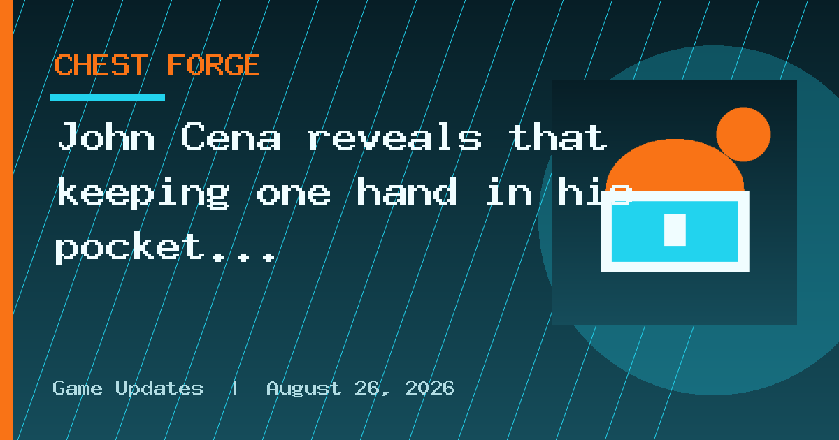 John Cena reveals that keeping one hand in his pocket at events is