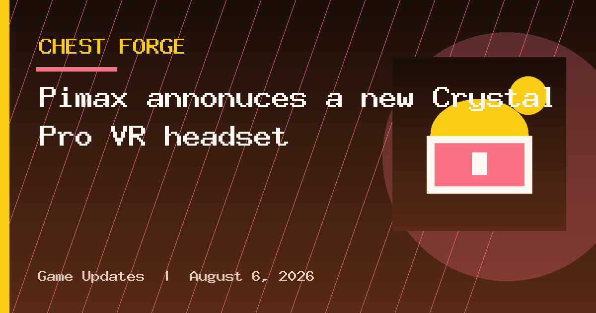 Pimax annonuces a new Crystal Pro VR headset