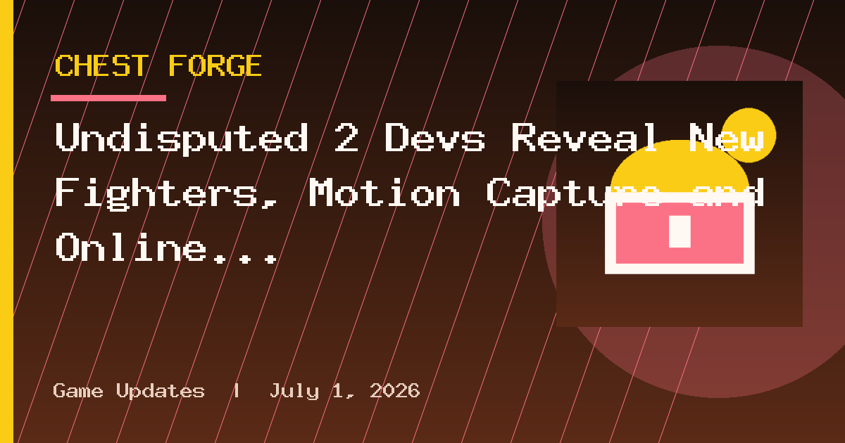 Undisputed 2 Devs Reveal New Fighters, Motion Capture and Online Improvements